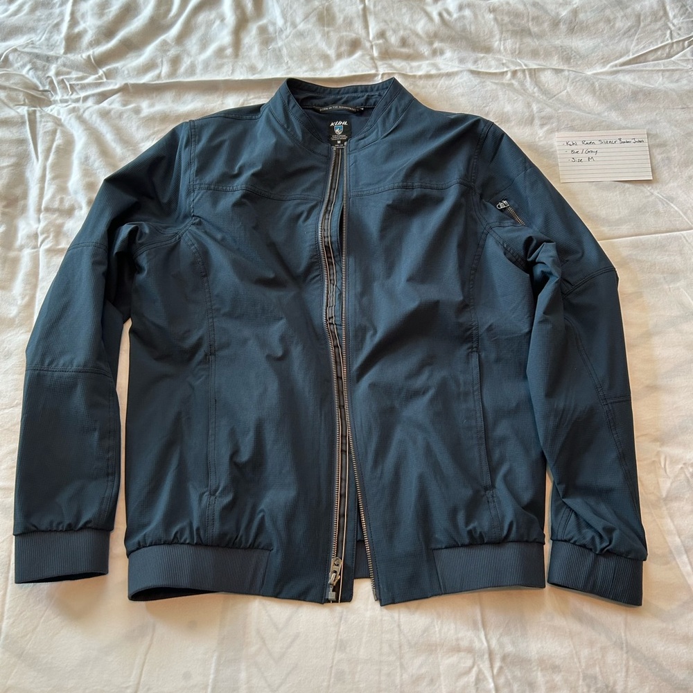 Kuhl Raven Silencr Bomber Jacket Blue Gray - Medium